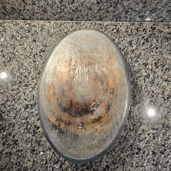 VTG Hammered Club Aluminum Hammercraft Cookware Oval Roaster Dutch Oven 16x10” - Picture 7 of 13